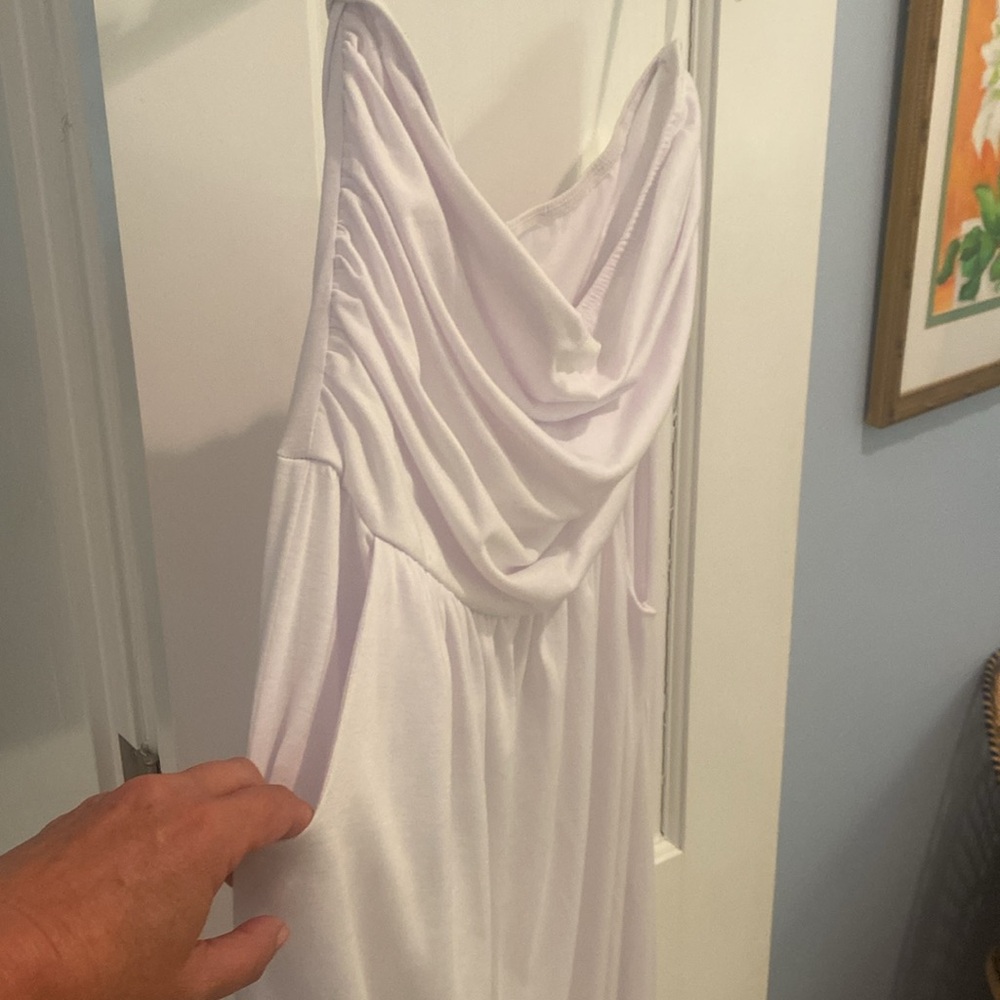 GRACE KARIN WHITE STRAPLESS MAXI DRESS SZ.XL EUC - Picture 7 of 9